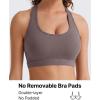 imageG4Free BareFeel Racerback Sports Bra for Women  Scoop Neck Workout Tank Top Casual Yoga Non PaddedTaupe