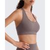 imageG4Free BareFeel Racerback Sports Bra for Women  Scoop Neck Workout Tank Top Casual Yoga Non PaddedTaupe