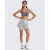 imageG4Free BareFeel Racerback Sports Bra for Women  Scoop Neck Workout Tank Top Casual Yoga Non PaddedTaupe