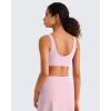 imageG4Free BareFeel Square Neck Sports Bras for Women  Non Padded U Back Casual Yoga Crop TopsBlush