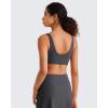imageG4Free BareFeel Square Neck Sports Bras for Women  Non Padded U Back Casual Yoga Crop TopsDark Gray
