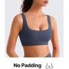 imageG4Free BareFeel Square Neck Sports Bras for Women  Non Padded U Back Casual Yoga Crop TopsDark Navy