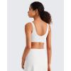 imageG4Free BareFeel Square Neck Sports Bras for Women  Non Padded U Back Casual Yoga Crop TopsPure White
