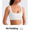 imageG4Free BareFeel Square Neck Sports Bras for Women  Non Padded U Back Casual Yoga Crop TopsPure White