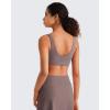 imageG4Free BareFeel Square Neck Sports Bras for Women  Non Padded U Back Casual Yoga Crop TopsTaupe