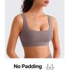 imageG4Free BareFeel Square Neck Sports Bras for Women  Non Padded U Back Casual Yoga Crop TopsTaupe