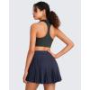 imageG4Free BareFeel V Neck Sports Bra for Women  Padded Collared Racerback Tennis Workout Tank TopsBlack