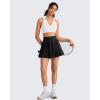 imageG4Free BareFeel V Neck Sports Bra for Women  Padded Collared Racerback Tennis Workout Tank TopsPure White