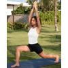 imageG4Free BareFeel Workout Yoga Tank Tops Ruched Sleeveless Athletic Tanks High Neck Pilates TopPure White