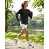 imageG4Free Lightbreeze Side Slits Workout Long Sleeve Shirts for Women  UPF 50 Crewneck Tops with Thumbholes Loose CasualBlack