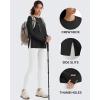 imageG4Free Lightbreeze Side Slits Workout Long Sleeve Shirts for Women  UPF 50 Crewneck Tops with Thumbholes Loose CasualBlack
