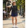 imageG4Free Lightbreeze Side Slits Workout Long Sleeve Shirts for Women  UPF 50 Crewneck Tops with Thumbholes Loose CasualBlack
