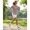 imageG4Free Lightbreeze Side Slits Workout Long Sleeve Shirts for Women  UPF 50 Crewneck Tops with Thumbholes Loose CasualGray Lilac