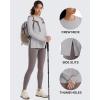 imageG4Free Lightbreeze Side Slits Workout Long Sleeve Shirts for Women  UPF 50 Crewneck Tops with Thumbholes Loose CasualSilver Gray
