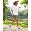 imageG4Free Lightbreeze Side Slits Workout Long Sleeve Shirts for Women  UPF 50 Crewneck Tops with Thumbholes Loose CasualWhite