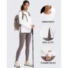 imageG4Free Lightbreeze Side Slits Workout Long Sleeve Shirts for Women  UPF 50 Crewneck Tops with Thumbholes Loose CasualWhite