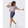 imageG4Free Lightbreeze UPF 50 Workout Tops for Women  Boxy Crop TShirts Short Sleeve Basic Tees Loose Quick Dry Running CasualGray Lilac