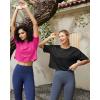 imageG4Free Lightbreeze UPF 50 Workout Tops for Women  Boxy Crop TShirts Short Sleeve Basic Tees Loose Quick Dry Running CasualHot Pink