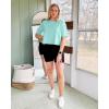 imageG4Free Lightbreeze UPF 50 Workout Tops for Women  Boxy Crop TShirts Short Sleeve Basic Tees Loose Quick Dry Running CasualLight Blue