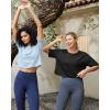 imageG4Free Lightbreeze UPF 50 Workout Tops for Women  Boxy Crop TShirts Short Sleeve Basic Tees Loose Quick Dry Running CasualLight Denim