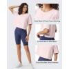 imageG4Free Lightbreeze UPF 50 Workout Tops for Women  Boxy Crop TShirts Short Sleeve Basic Tees Loose Quick Dry Running CasualLight Pink