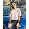 imageG4Free Lightbreeze UPF 50 Workout Tops for Women  Boxy Crop TShirts Short Sleeve Basic Tees Loose Quick Dry Running CasualLight Pink