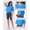 imageG4Free Lightbreeze UPF 50 Workout Tops for Women  Boxy Crop TShirts Short Sleeve Basic Tees Loose Quick Dry Running CasualOcean Blue