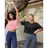 imageG4Free Lightbreeze UPF 50 Workout Tops for Women  Boxy Crop TShirts Short Sleeve Basic Tees Loose Quick Dry Running CasualPink