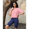 imageG4Free Lightbreeze UPF 50 Workout Tops for Women  Boxy Crop TShirts Short Sleeve Basic Tees Loose Quick Dry Running CasualPink