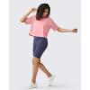 imageG4Free Lightbreeze UPF 50 Workout Tops for Women  Boxy Crop TShirts Short Sleeve Basic Tees Loose Quick Dry Running CasualPink