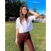 imageG4Free Lightbreeze UPF 50 Workout Tops for Women  Boxy Crop TShirts Short Sleeve Basic Tees Loose Quick Dry Running CasualWhite