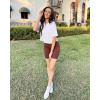 imageG4Free Lightbreeze UPF 50 Workout Tops for Women  Boxy Crop TShirts Short Sleeve Basic Tees Loose Quick Dry Running CasualWhite