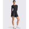 imageG4Free Lightbreeze Womens UPF 50 Long Sleeve Rash Guard Quick Dry Crop Workout Tops Thumbholes Sun Shirts Running AthleticBlack