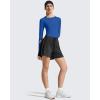 imageG4Free Lightbreeze Womens UPF 50 Long Sleeve Rash Guard Quick Dry Crop Workout Tops Thumbholes Sun Shirts Running AthleticBlue