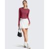 imageG4Free Lightbreeze Womens UPF 50 Long Sleeve Rash Guard Quick Dry Crop Workout Tops Thumbholes Sun Shirts Running AthleticBurgundy