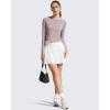 imageG4Free Lightbreeze Womens UPF 50 Long Sleeve Rash Guard Quick Dry Crop Workout Tops Thumbholes Sun Shirts Running AthleticGray Lilac