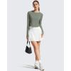 imageG4Free Lightbreeze Womens UPF 50 Long Sleeve Rash Guard Quick Dry Crop Workout Tops Thumbholes Sun Shirts Running AthleticGray Olive