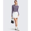 imageG4Free Lightbreeze Womens UPF 50 Long Sleeve Rash Guard Quick Dry Crop Workout Tops Thumbholes Sun Shirts Running AthleticGray Purple