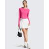 imageG4Free Lightbreeze Womens UPF 50 Long Sleeve Rash Guard Quick Dry Crop Workout Tops Thumbholes Sun Shirts Running AthleticHot Pink
