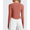 imageG4Free Lightbreeze Womens UPF 50 Long Sleeve Rash Guard Quick Dry Crop Workout Tops Thumbholes Sun Shirts Running AthleticJam Brown