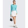 imageG4Free Lightbreeze Womens UPF 50 Long Sleeve Rash Guard Quick Dry Crop Workout Tops Thumbholes Sun Shirts Running AthleticLake Blue