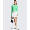 imageG4Free Lightbreeze Womens UPF 50 Long Sleeve Rash Guard Quick Dry Crop Workout Tops Thumbholes Sun Shirts Running AthleticMint Green