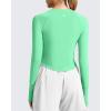 imageG4Free Lightbreeze Womens UPF 50 Long Sleeve Rash Guard Quick Dry Crop Workout Tops Thumbholes Sun Shirts Running AthleticMint Green