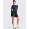 imageG4Free Lightbreeze Womens UPF 50 Long Sleeve Rash Guard Quick Dry Crop Workout Tops Thumbholes Sun Shirts Running AthleticNavy