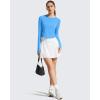 imageG4Free Lightbreeze Womens UPF 50 Long Sleeve Rash Guard Quick Dry Crop Workout Tops Thumbholes Sun Shirts Running AthleticOcean Blue