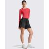 imageG4Free Lightbreeze Womens UPF 50 Long Sleeve Rash Guard Quick Dry Crop Workout Tops Thumbholes Sun Shirts Running AthleticRed