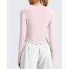 imageG4Free Lightbreeze Womens UPF 50 Long Sleeve Rash Guard Quick Dry Crop Workout Tops Thumbholes Sun Shirts Running AthleticSmoky Blush