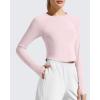 imageG4Free Lightbreeze Womens UPF 50 Long Sleeve Rash Guard Quick Dry Crop Workout Tops Thumbholes Sun Shirts Running AthleticSmoky Blush