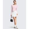 imageG4Free Lightbreeze Womens UPF 50 Long Sleeve Rash Guard Quick Dry Crop Workout Tops Thumbholes Sun Shirts Running AthleticSmoky Blush