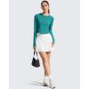 imageG4Free Lightbreeze Womens UPF 50 Long Sleeve Rash Guard Quick Dry Crop Workout Tops Thumbholes Sun Shirts Running AthleticTeal